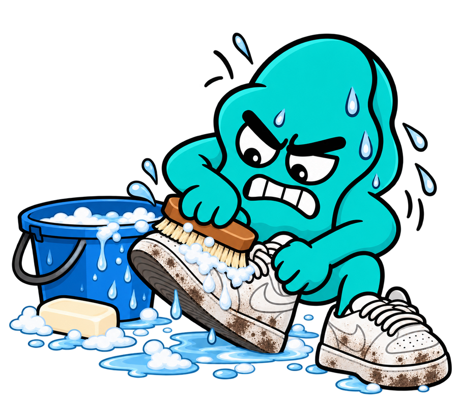 Agua, jabón y cepillo